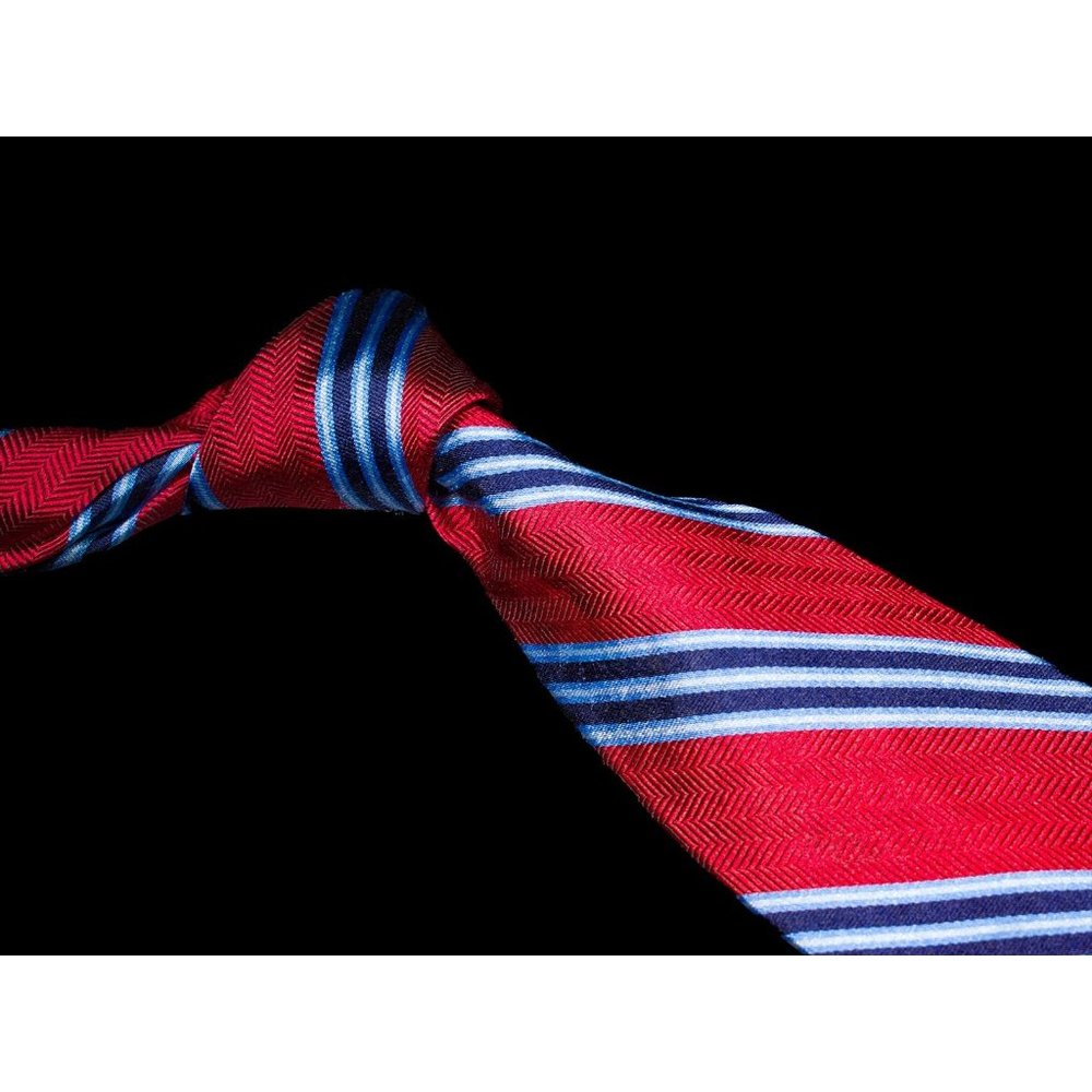 Brooks Brothers Makers & Merchants Red Navy American Regimental Stripe Silk Tie